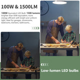 evelor 24-Packs A19 LED Light Bulbs,100 Watt Equivalent Daylight 5000K Bright Bulbs Efficient 13W,1500 Lumens E26 Base, Non-Dimmable, 15000-Hour Lifespan for Bedroom, Living Room, Office