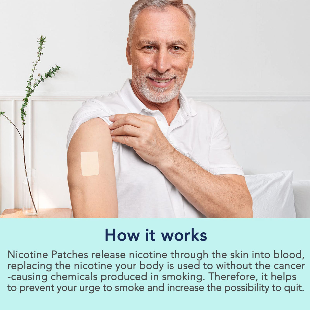 Stop Aid,Step 3,30 Patches,7mg Delivered Over 24 Hours,Helping Quit Patch,Stop Patches