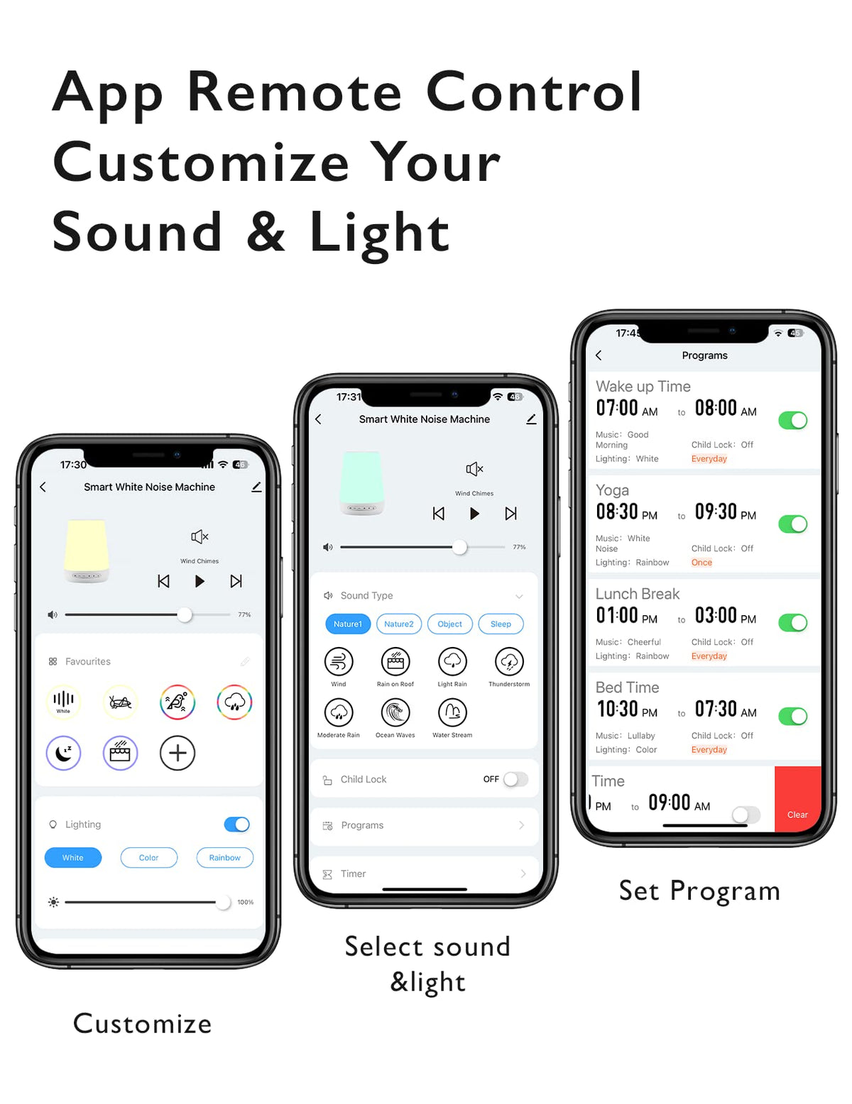 Momcozy Smart Baby Sound Machine with Night Light, White Noise Machine