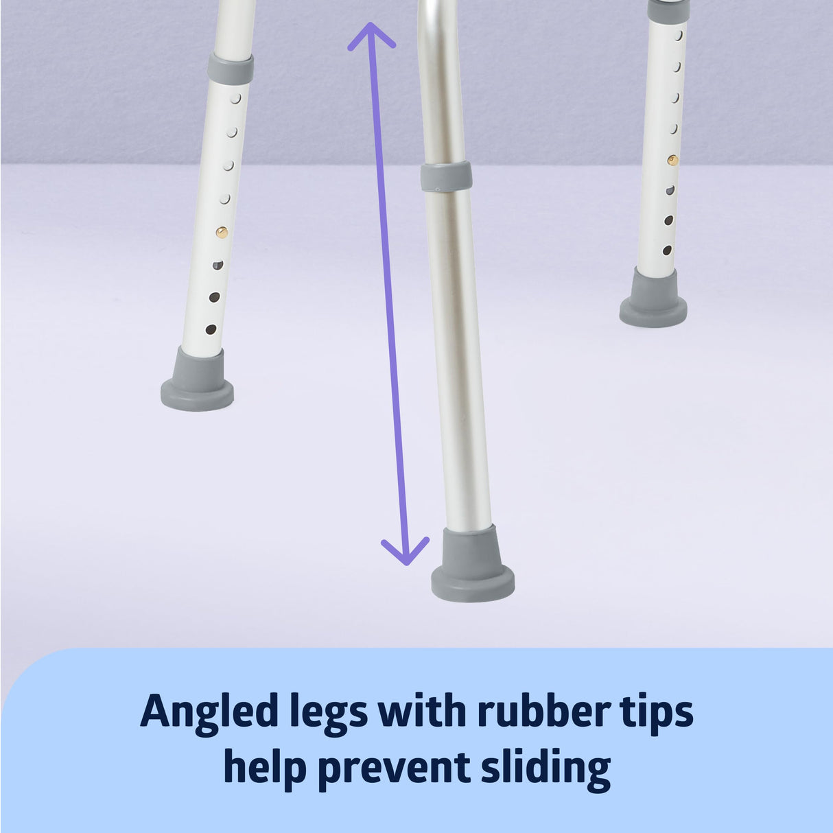 Medline Shower Chair Without Back, Bath Bench Supports up to 400 lbs, Gray