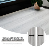 auxua Wood Grain Peel and Stick Floor Tiles – 11.8” Width, Full Roll Length of 394" – Versatile Design for Any Space, Light Color Self Adhesive Vinyl Flooring, Waterproof and Non-Slip Features