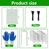 6 Pack 12x16 Inch Plant Protector Cages, Metal Garden Cages for Animals