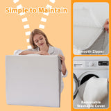 Ruqmuis Wedge Pillow for Sleeping, 12" Bed Wedge Pillow for Headboard, Triangle Incline Wedges for Acid Reflux, Pillows Wedge for Back Pain Relief, Elevated Leg Pillows After Surgery, Snoring, White