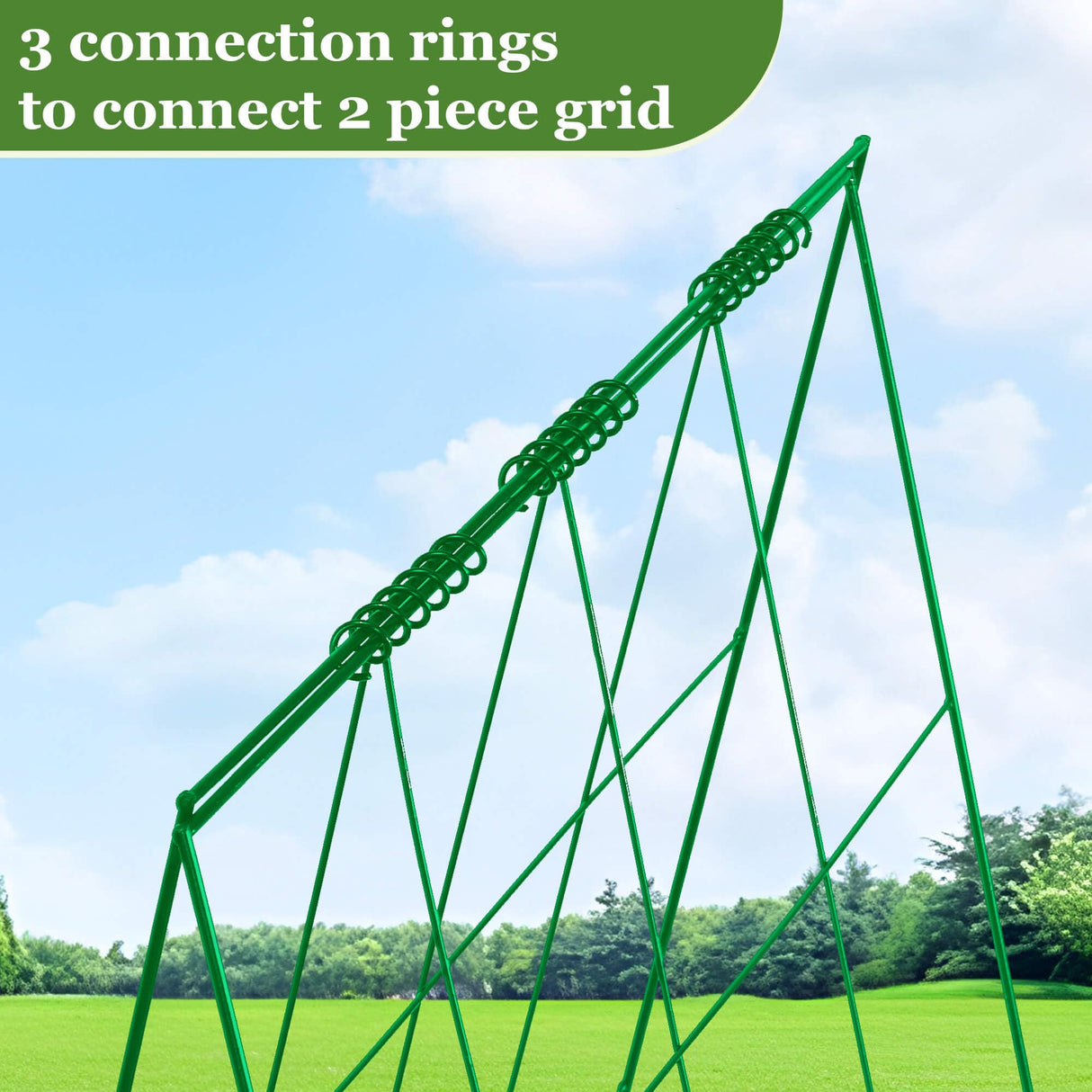 3 Packs Foldable Cucumber Trellis, 23.6" W x 54" H A-Frame Cucumber Cages for Garden, Plant Support for Raised Bed, Climbing Vegetables, Squash, Peas, Flowers