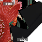 Tyrot Black Red Boho Floral 100% Blackout Curtains for Living Room 84 inch Long 2 Panels Christmas Black Out Curtains for Bedroom Grommet Thermal Insulated Room Darkening Window Drapes,52Wx84L