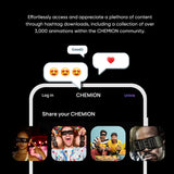 CHEMION LED Glasses for adults, Customizable Bluetooth LED Glasses, Perfect for Christmas, Halloween, and Birthday Parties (Color) (2024 Ver.)