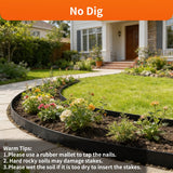 4-in 100-ft Plastic Landscape Edging Decoration, Equipped with 150 Stakes
