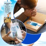 Supervitae 24 Pcs/ 12 Sets Father's Day Bookmark Gifts Bulk God Bless Dad Lapel Pin with Bookmark Gift Set, Include 12 Proverbs 20: 7 Christian Bookmarks 12 Cross Dad Pin for Religious Church Prizes