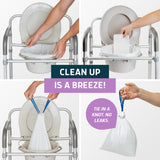 Lunderg Commode Liners with Absorbent Pads - Lavender Scent Medical Grade 50 Count Universal Fit - Disposable Bedside Commode Liners and Pads for Adult Chairs, Portable Buckets & Camping Toilet Bags