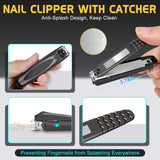 Toenail Clippers for Seniors Thick Toenails with Wide Opening, Large Long Handle Toe Nail Clippers for Men Heavy Duty Sharp Nail Clippers with Catcher, Heavy Duty Nail Cutter Gifts for Men Women