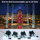 Brizled Christmas Tree Lights, 2 Pack 33ft 100 LED Christmas Lights, 120V UL Certified Connectable Xmas Light Indoor Outdoor, Clear Mini Light for Xmas, Tree, Home, Holiday, Green Wire, Bright White