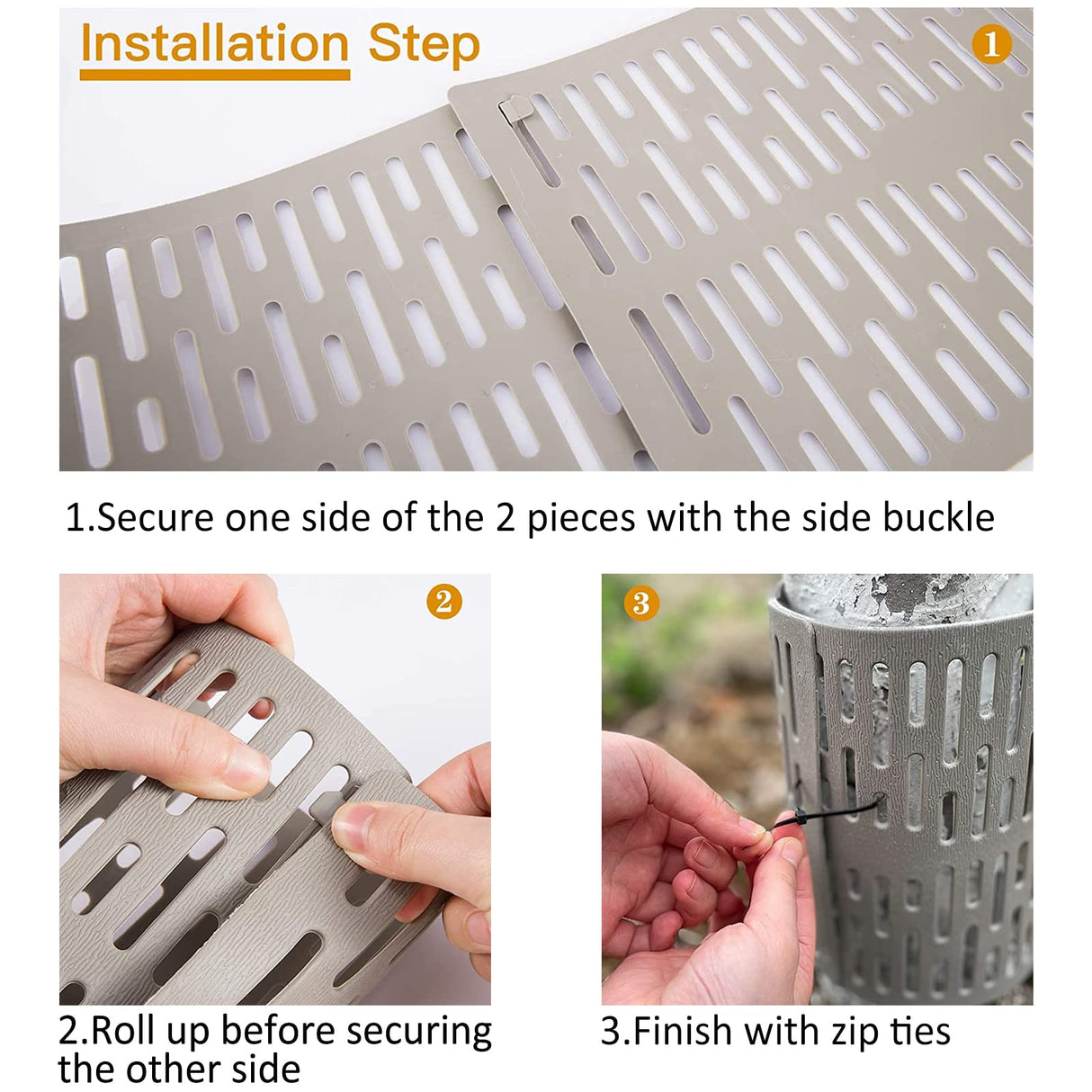 Aulock 10pcs Plastic Tree Trunk Protectors, Easy Flexible Guards