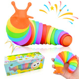 Cevioce Fidget Slug Toy, Sensory Slug Fidget Toy for Kids & Adults, 1 PC Cute Autism Sensory Toys for Autistic Children Great Birthday Gift for Girls Boys Toddlers Christmas Stocking Stuffers for Kids