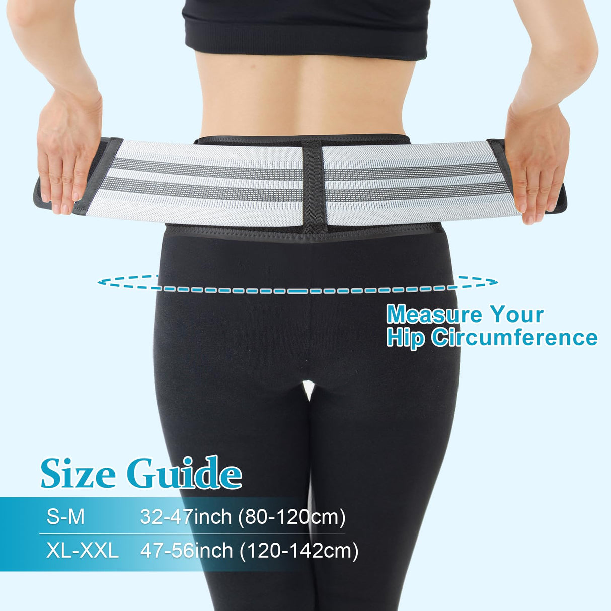 Zekeson Back Brace for Lower Back Pain, Si Belt, Sciatic Nerve, Relief for Sciatica, Hip, Spine Pain, Pelvic, Sacroiliac Belt-Breathable & Adjustable Lumbar for Women and Men (Regular, Gray)