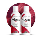 Adore Semi Permanent Hair Color - Vegan and Cruelty-Free Red Hair Dye - 4 Fl Oz - 064 Ruby Red (Pack of 2)