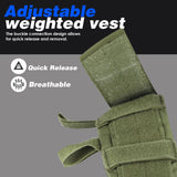 Miramrax Weighted Vest for Men and Women Weight Vests Adjustable Strength and Endurance Training Fitness Workouts Tactical Running Gym (Green)