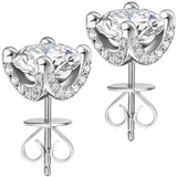 ABSOLUTE Moissanite Earrings Studs Hypoallergenic Sterling Silver Jewelry