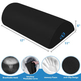 StepLively Foot Rest Ergonomic Pillow for Under Desk at Work, Anti-Fatigue Footrest Support Pillow for Fatigue & Pain Relief, Comfortable for Office Chair, Car Seat & Gaming Chair - Black