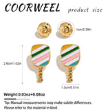 COORWEEL Sports Themed Pickleball Stud Earrings for Women Jewelry Gifts