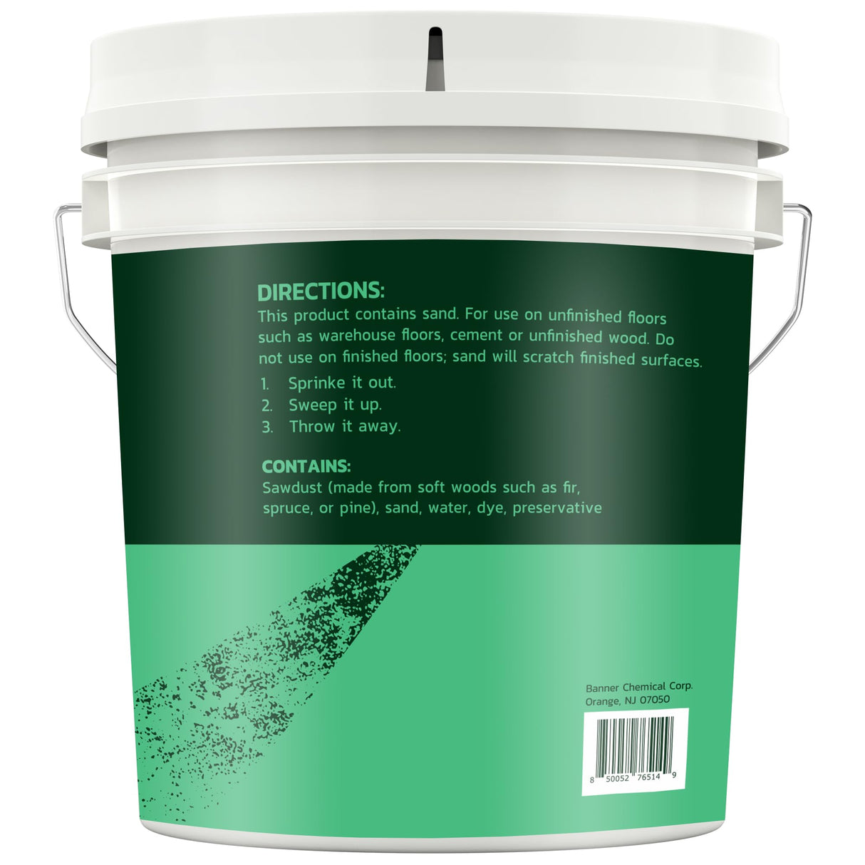 Gritty Green Sweeping Compound with Sand – Effective Dust Control on Cement & Unfinished Floors, Grit and Sand Breaks Up Loose Dust for an Even Deeper Clean, Oil Free, Made in USA (8.4 lbs)