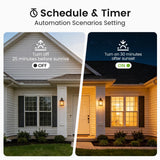 GHome Smart Switches for Lights, WiFi Smart Light Switch Works with Alexa and Google Home, Neutral Wire Required, 2.4Ghz WiFi Light Switch with APP Control, Single Pole Smart Switch, 3