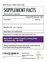 The Mushroom Society Recognition Lion’s Mane Supplement- Dual Extraction Lion’s Mane Super Powder - Mushrooms Supplement for Cognitive & Mood Support - 60 Capsules