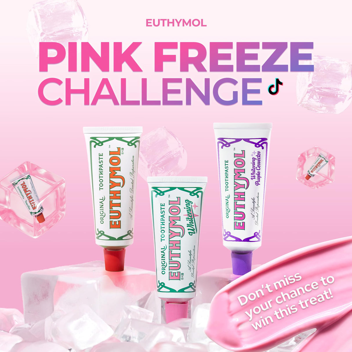 EUTHYMOL Whitening Toothpaste (3.7fl oz*5, Pack of 5) - Stain Removal in 2 Weeks, Long-Lasting Freshness for Sensitive Gum & Teeth. Bad Breath, Cavity Prevention. Recyclable Aluminum Tube