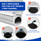 DGSL Garage Door Seals Bottom Rubber Weather Stripping Sealing Strip Replacement, Universal Weatherproof Threshold Buffering (20 Ft, White)