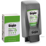 GOJO MULTI GREEN Hand Cleaner Natural Citrus Solvent, 2000 mL, USDA Certified Biobased Product Hand Cleaner with Natural Pumice Refill PRO TDX Push Style Dispenser (Pack of 4) - 7265-04