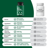 Beta Glucan Supplements 1000mg – 1,3/1,6D Beta Glucan Capsules for Immune Support – Natural Beta Glucans Fiber Supplement – 60 Veggie Capsules (60 Count, Unflavored)