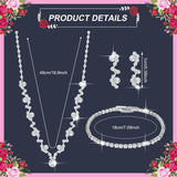 Yinkin 6 Pcs Bridesmaid Jewelry Set Necklace Earring Bracelet,Fresh