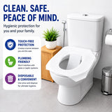 MP MOZZPAK Toilet Seat Covers Disposable Flushable – 2000 Sheets (8 Packs of 250) | Flushable Half-Fold Paper Liners | Hygienic Protection for Public Restrooms, Travel, Hotels, Kids Potty Training