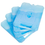 Amazon Basics Reusable Hard Sided Rectangular Ice Pack, Pack of 4, Large, Blue, 10.4" X 7.9" X 1.2"
