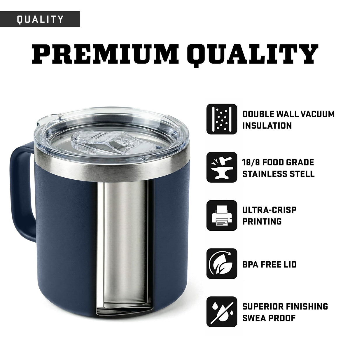WITTSPOT Birthday Gifts for Men, Dad, Him, Handyman, Grandpa on Fathers Day, Christmas - Dad Birthday Gift Ideas - Cool Mens gifts Ideas, Mens Birthday Gift Ideas - Stainless Steel Men Mug 14 Oz