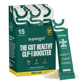 Supergut Gut Healthy GLP-1 Booster - High Fiber GLP-1 Supplement Powder for Women & Men - Sugar-Free Drink Mix for Gut Health (15 Servings)