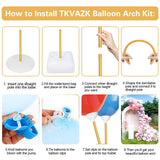 Balloon Arch Kit, Bendable 8FT and 6FT Balloon Arch Stand with Base and Manual Pump, Ballon Arch Stand Kit for Birthday Wedding Baby Shower Holiday Graduation Party Decoration(GOLDEN)