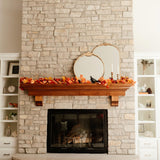 CQURE 4 Pack Fall Leaf Garland, Total 23.6Ft Artificial Fall Vines Autumn Garland Fall Maple Leaves Thanksgiving Decor for Home Wedding Fireplace Christmas