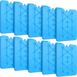 Hoolerry 10 Pcs Large Ice Packs for Cooler 10 x 13 Inch Space Saving Freezer Packs-Reusable Long Lasting for Cooler Totes for Keeping Food Fresh (Light Blue)