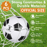Glimin 6 Pcs Operation Christmas Soccer Ball Bulk with Pump Needles, Size 3 4 5 Deflated Soccer Ball Gift for Youth Adult Game Training Practice Christian Charity Donation Supplies(Size 3,Classic)