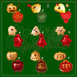 9PCS Mini Hand Pie Molds, Christmas Dough Presser Pocket Pie Molds Fits All Kinds of Festivals and Parties (Multicolor Green, mini)