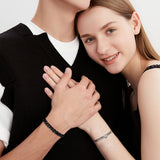 GLEZZA Matching Bracelets for Couple, Cuban Chain Gifts for Anniversary