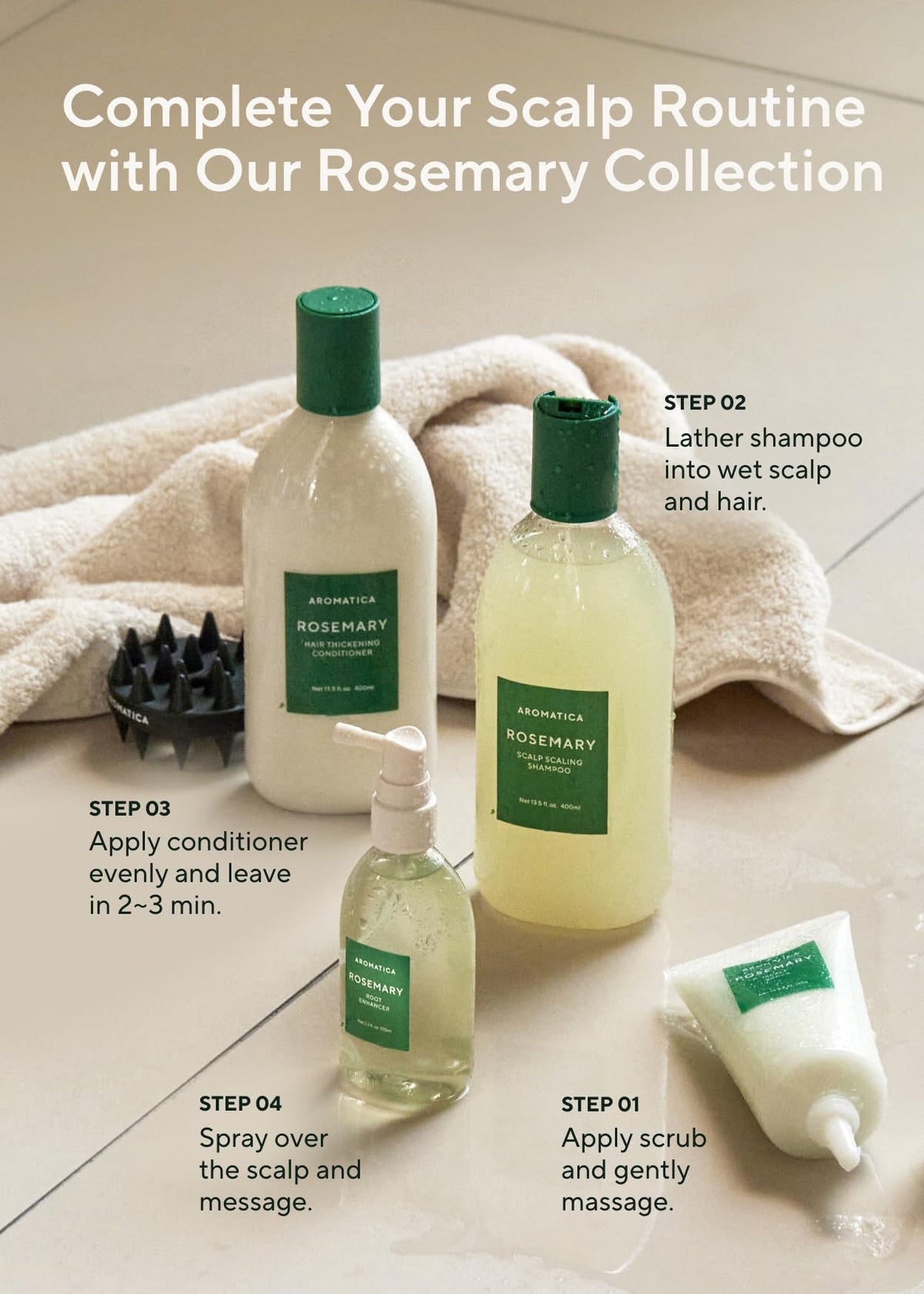 AROMATICA Rosemary Root Enhancer 100ml Net wt 3.3 fl oz.