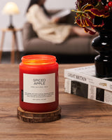 M&SENSE Spiced Apple Scented Candles for Home Natural Soy Wax 19.4oz 110 Hours Large Long Lasting Highly Scented Classic Christmas Holiday 2 Wicks Candle Gift Home Decor