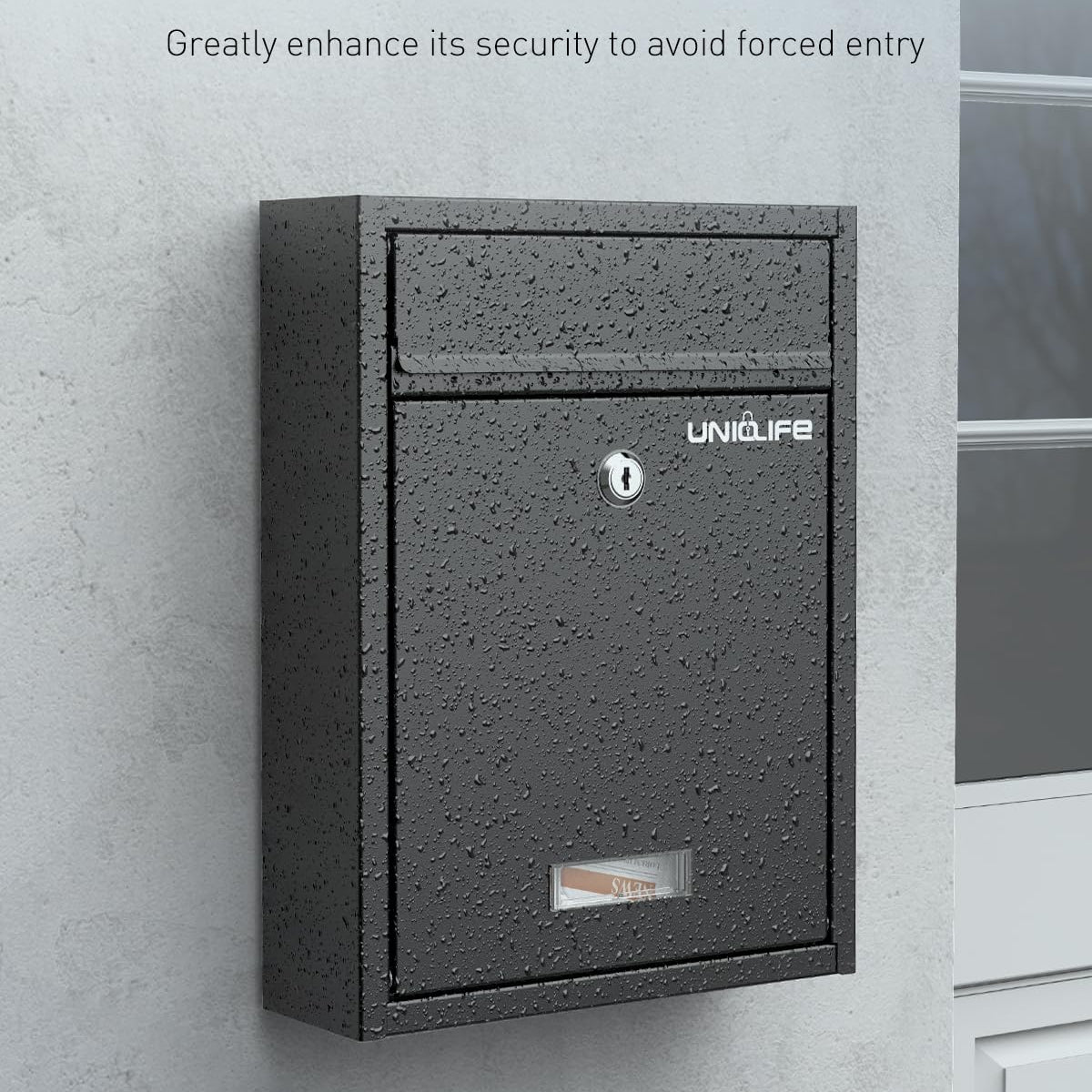 Uniclife Wall Mount Mailbox for Outside, Locking Mail Box, Large Mailb ...