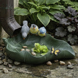 Elenon Frog Decorative Gutter Downspout Extension Statue, Lotus Leaf Gutter Guardian Rain Downspout Splash Block Outdoor, Garden Rain Downspout Extender for 3" × 4" Downspouts Decor