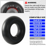 AR-PRO Replacement 20x8.00-8, 20x10.00-8 Inner Tubes for ATV UTV, Lawn Tractor, Garden Trailer, Golf Cart, Snow Blowers - with TR4 Straight Valve Stems - Made from Durable Butyl Rubber