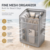 2-in-1 Cooler Organizer Insert Compatible with X Large Bogg Bag, No More Mess & Leaks, Beach & Pool Organizer for Travel & Picnic, Leak-Proof PEVA Insulated Cooler with Mesh Divider