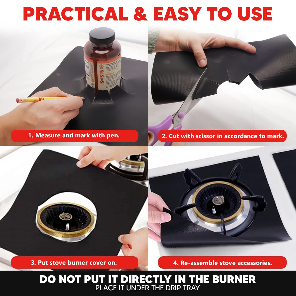 Teflon Liner Roll for Ovens, Stovetops & Grills (75” x 17”) - Custom Cut to Size & Shape Needed - Versatile Non-Stick Teflon Mat, Can Use As Oven Liner, Grill Mat, Stovetop Cover, Baking Sheet, etc.