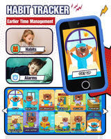 Kids Smart Phone, Spider Toys Phone for Boys 3 4 5 6 7 8 Years Old, Dual Camera, 3.5'' Touchscreen Kid Phones, Educational Toy for Toddler Kids Christmas Birthday Gifts, ABC Learning, Habit Tracker