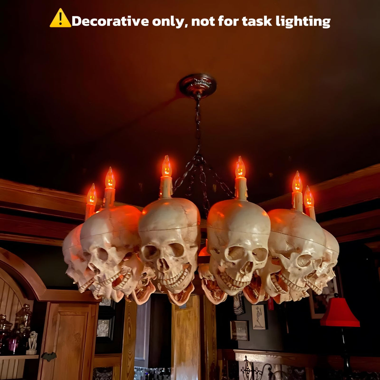 Hompavo Upgraded Flame Light Bulbs, E12 Candelabra Small Base, Clear Glass Flickering Fire Bulb for Halloween Christmas Party Porch Indoor & Outdoor Home Decoration, 10 Pack